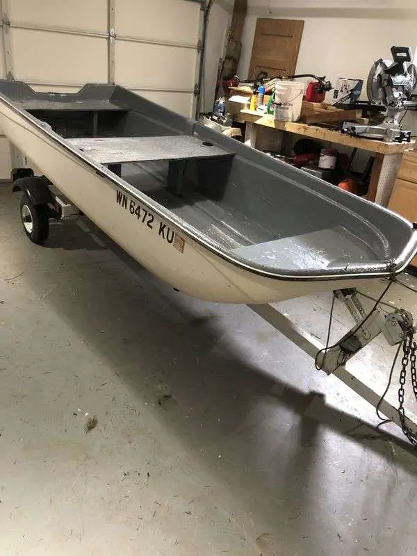 12 Olympian fiberglass boat with trailer for Sale in ...