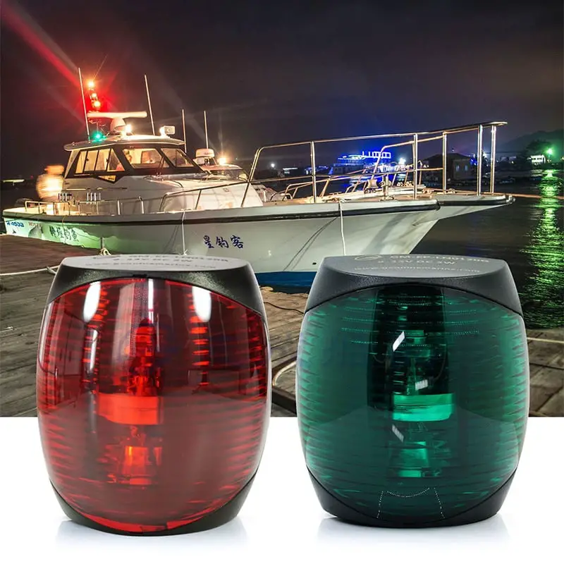 12V DC Durable Marine Boat LED Light 2W Red Green White Plastic ...