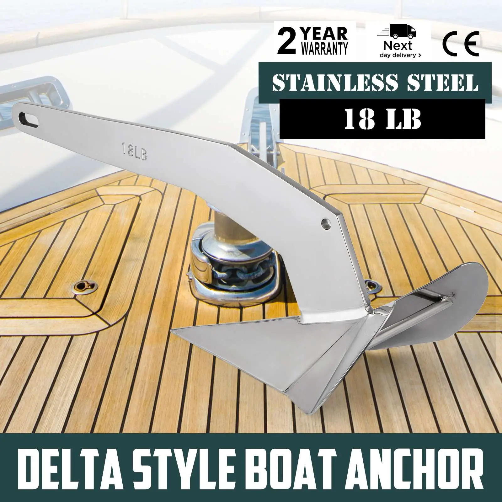 18 lb 8 kg Delta Style Boat Anchor 25
