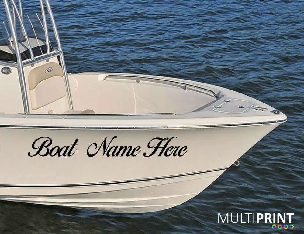 2 X Custom Personalised Boat Name Decals Stickers Graphics ...
