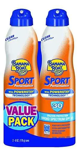 Banana Boat Sport Sunscreen Spray, SPF 30, Reef Safe, 6 ...