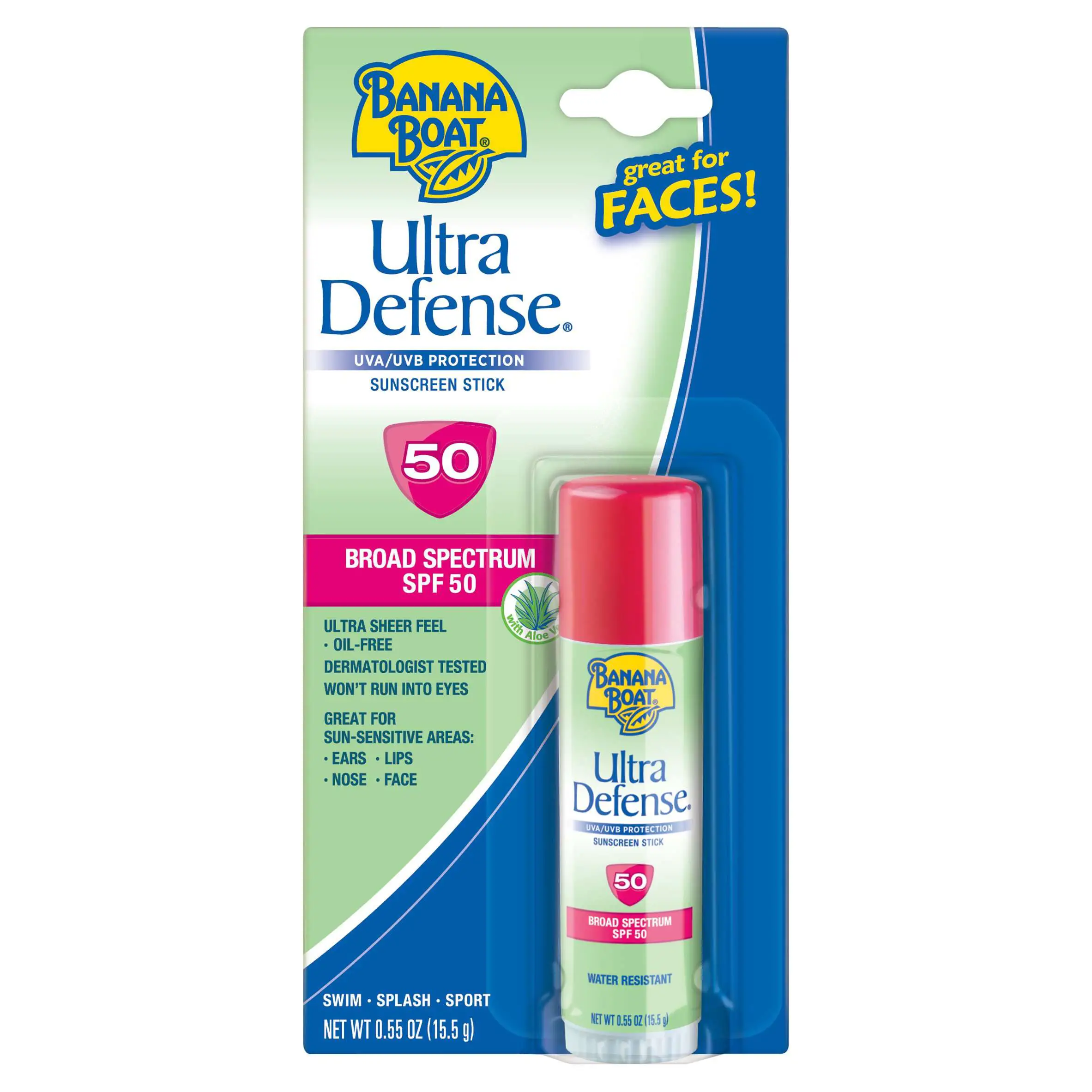 Banana Boat Ultra Defense Face Sunscreen Stick SPF 50, 0 ...