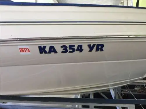 Boat Registration Lettering with Shadow at BoatDecals.biz