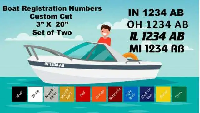 Boat Registration Numbers, Vinyl Letters, Decals, Pontoon ...