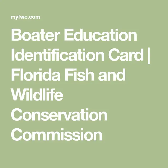 Boater Education Identification Card