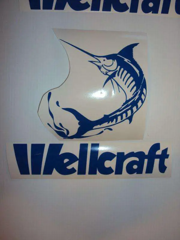Find 2 WELLCRAFT Marine vinyl fish Boat Decals 12 x 11 ...