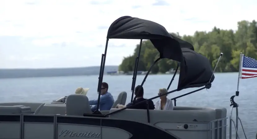how to install a bimini top on a pontoon boat