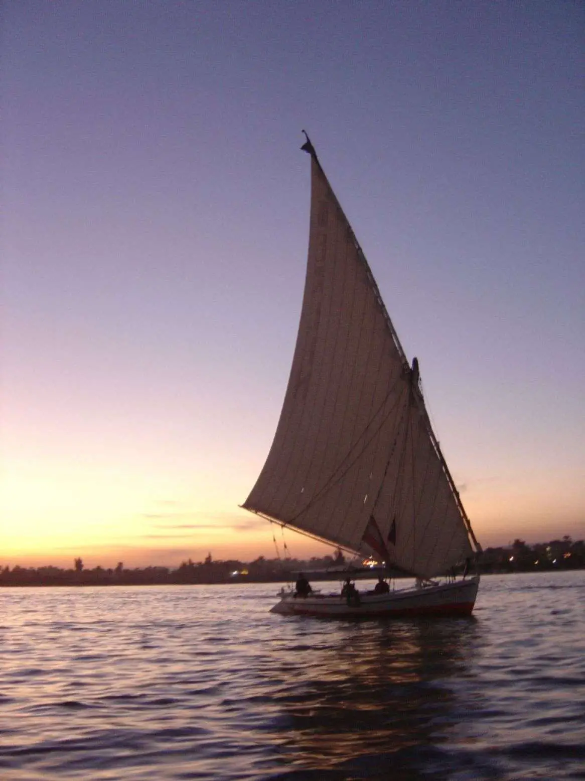 Luxor, Egypt, Faluka boat on Nile