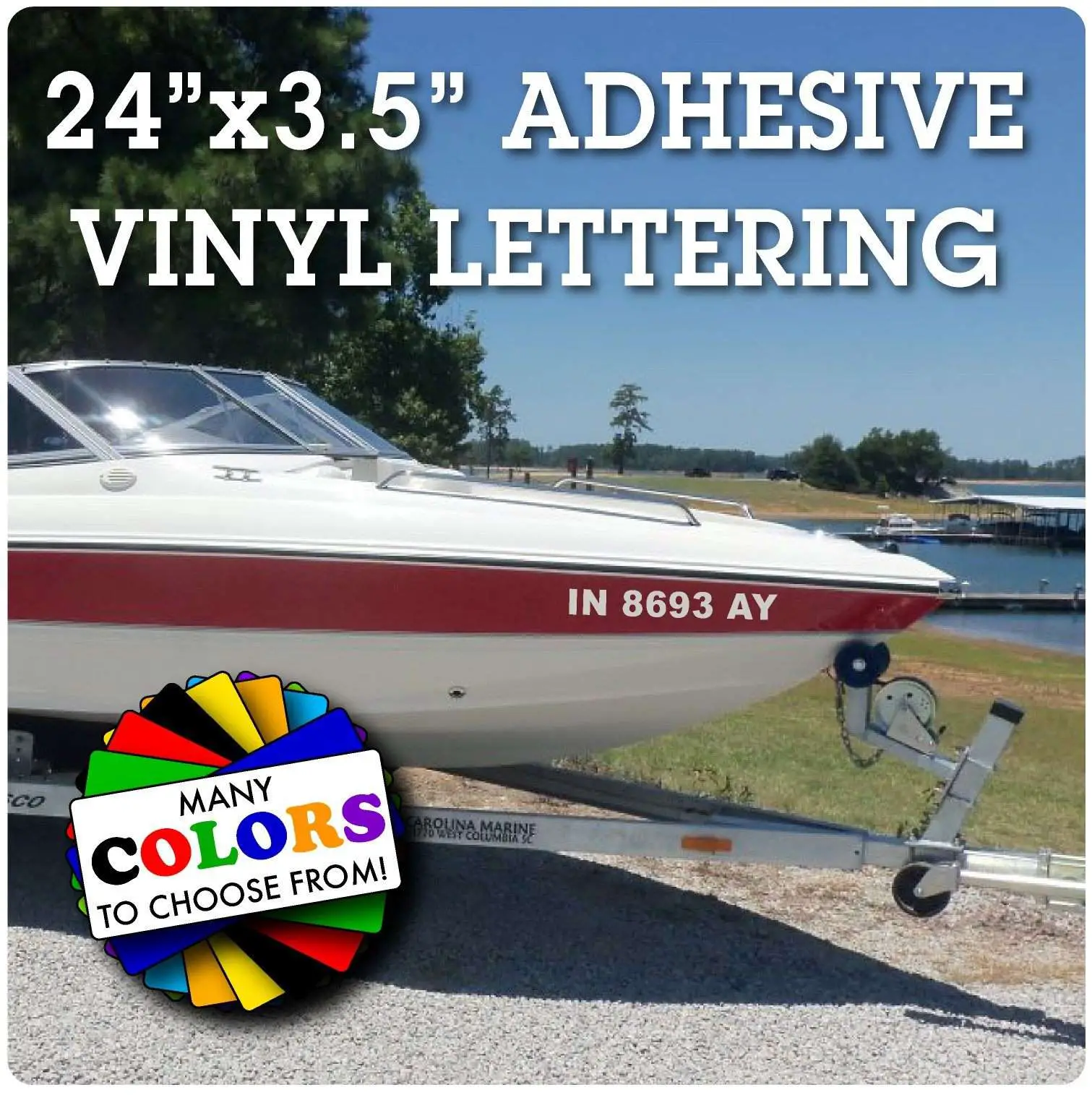 Watercraft Number Registration Sticker for Boats and Jet Skis